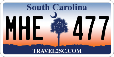 SC license plate MHE477