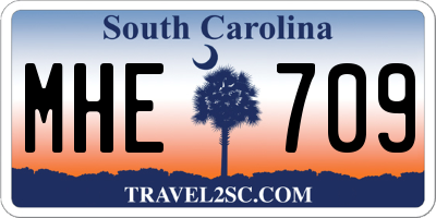 SC license plate MHE709
