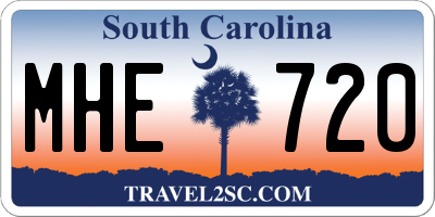 SC license plate MHE720