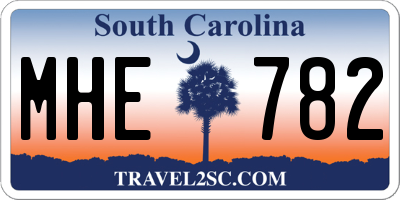 SC license plate MHE782