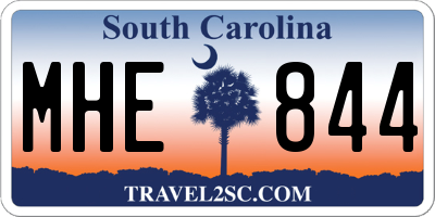 SC license plate MHE844