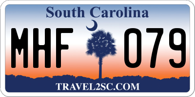 SC license plate MHF079
