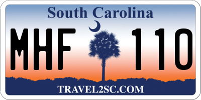 SC license plate MHF110