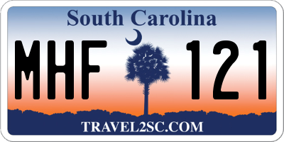 SC license plate MHF121
