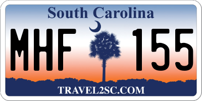 SC license plate MHF155