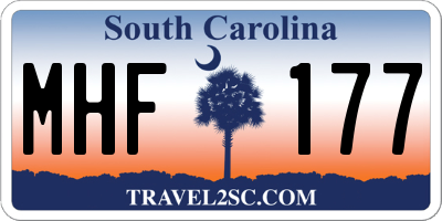 SC license plate MHF177
