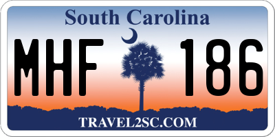 SC license plate MHF186