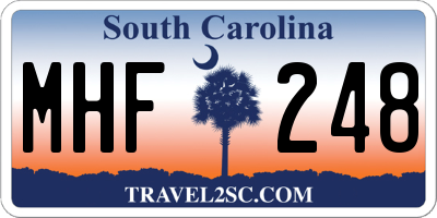 SC license plate MHF248