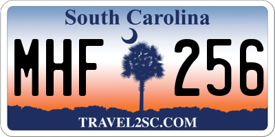 SC license plate MHF256