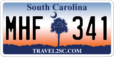 SC license plate MHF341