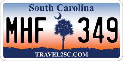 SC license plate MHF349