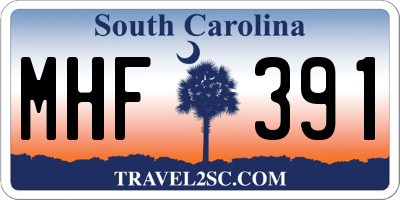 SC license plate MHF391
