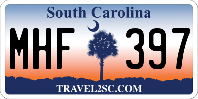SC license plate MHF397