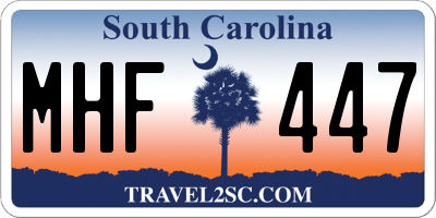 SC license plate MHF447