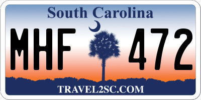 SC license plate MHF472