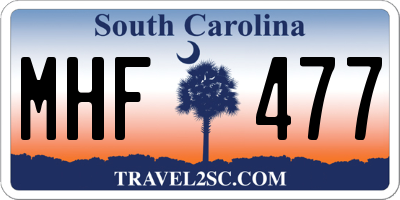 SC license plate MHF477