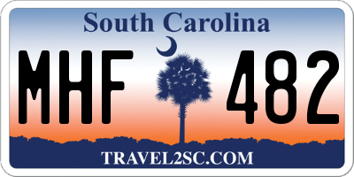 SC license plate MHF482