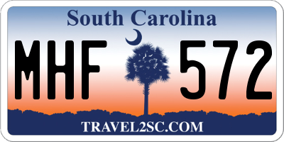 SC license plate MHF572