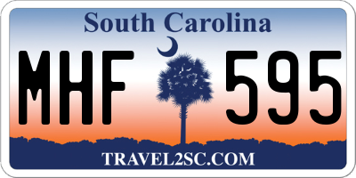 SC license plate MHF595