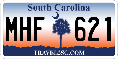 SC license plate MHF621