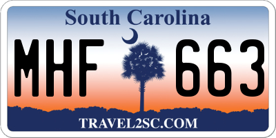 SC license plate MHF663