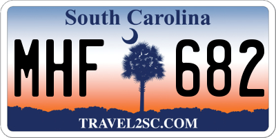 SC license plate MHF682