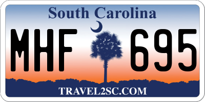 SC license plate MHF695