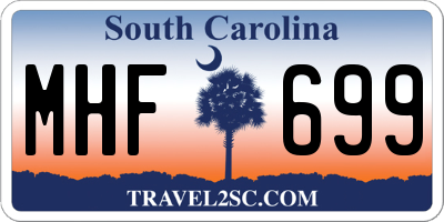 SC license plate MHF699