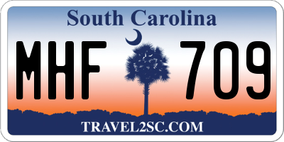 SC license plate MHF709