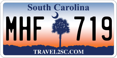 SC license plate MHF719