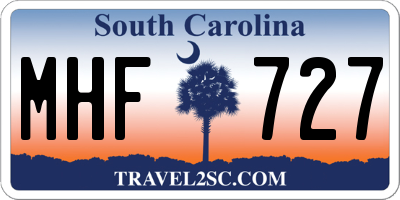 SC license plate MHF727
