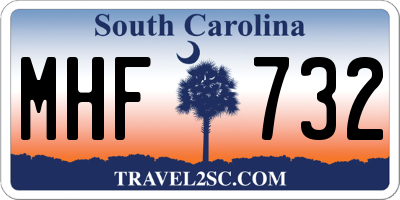 SC license plate MHF732