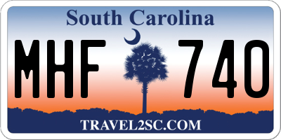 SC license plate MHF740