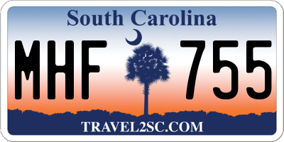 SC license plate MHF755