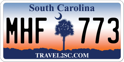 SC license plate MHF773