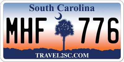 SC license plate MHF776