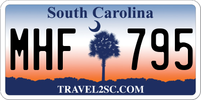 SC license plate MHF795