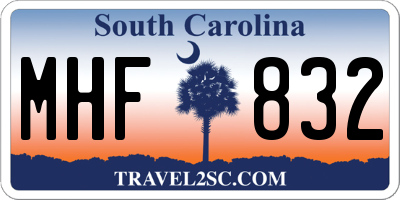 SC license plate MHF832