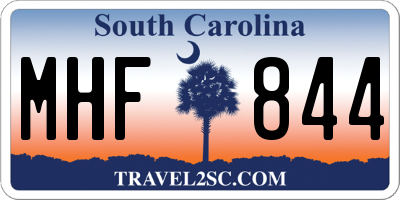 SC license plate MHF844