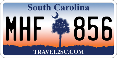 SC license plate MHF856