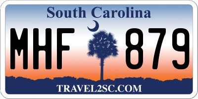 SC license plate MHF879