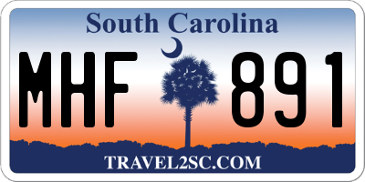 SC license plate MHF891