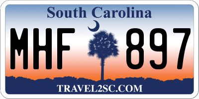 SC license plate MHF897