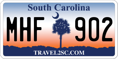 SC license plate MHF902