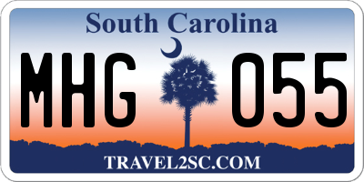 SC license plate MHG055