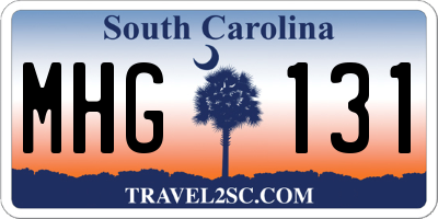 SC license plate MHG131