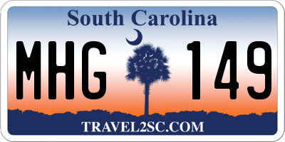 SC license plate MHG149