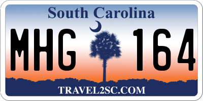 SC license plate MHG164