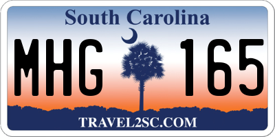 SC license plate MHG165