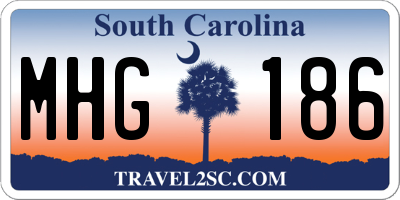 SC license plate MHG186